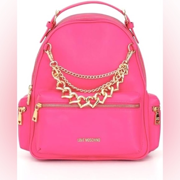 Love Moschino Handbags - 🆕 NWT 💖 Love Moschino Chain Backpack in Fuchsia